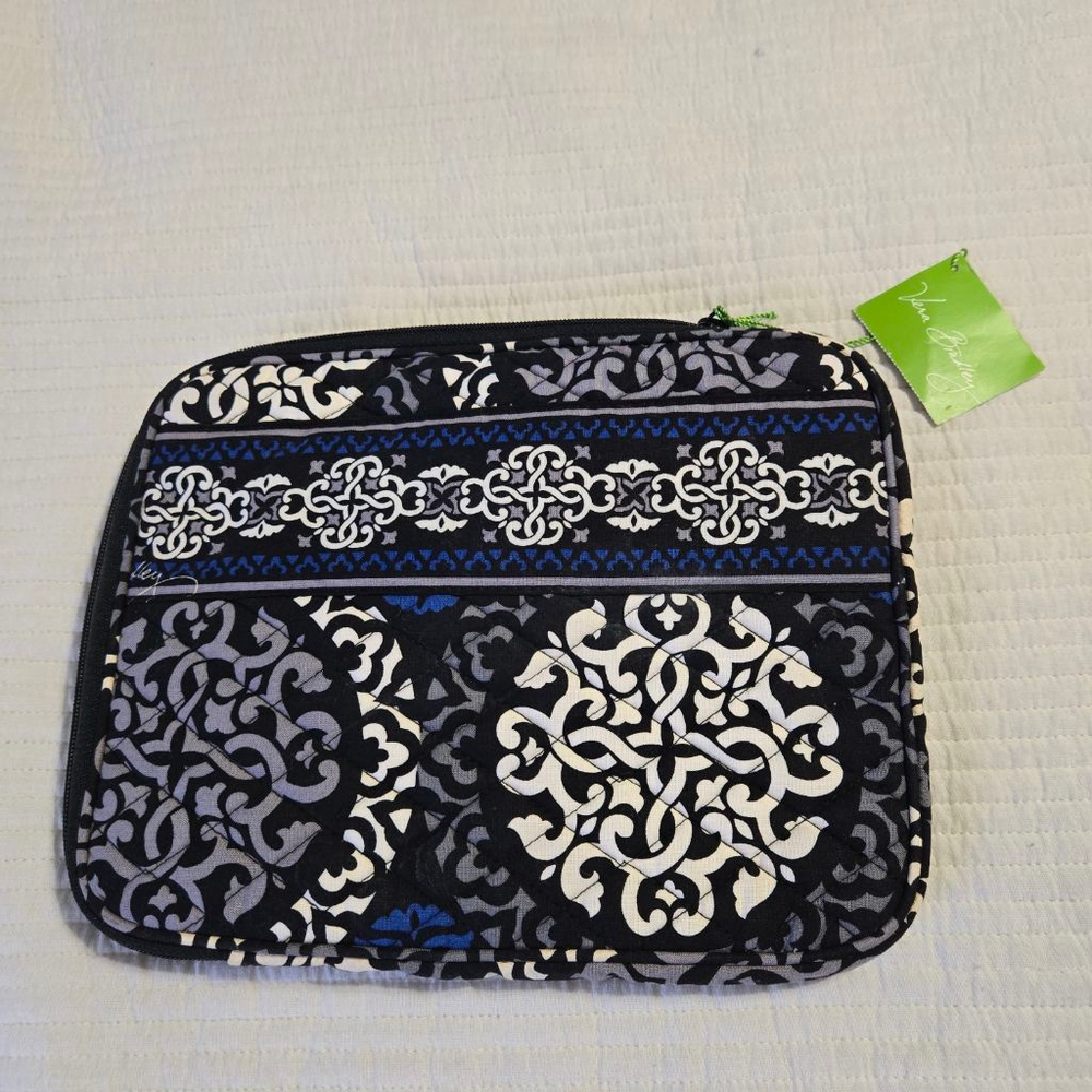Women's Vera Bradley Canterbury Cobalt Tablet Sleeve One Size Black Blue
